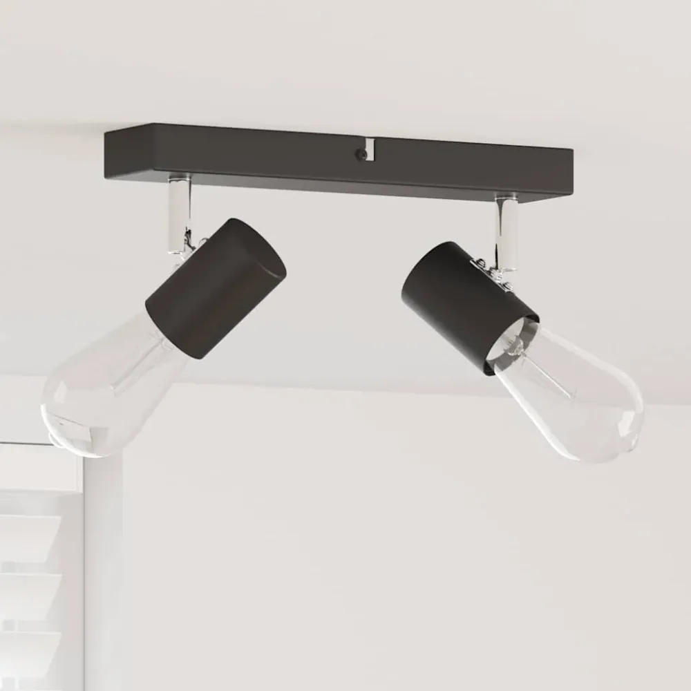 Plafondspot met schijnwerpers Zwart 26 x 6,5 x 11,5 cm Metaal vidaXL