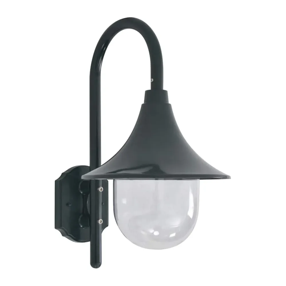 Tuin wandlamp E27 42 cm aluminium donkergroen vidaXL