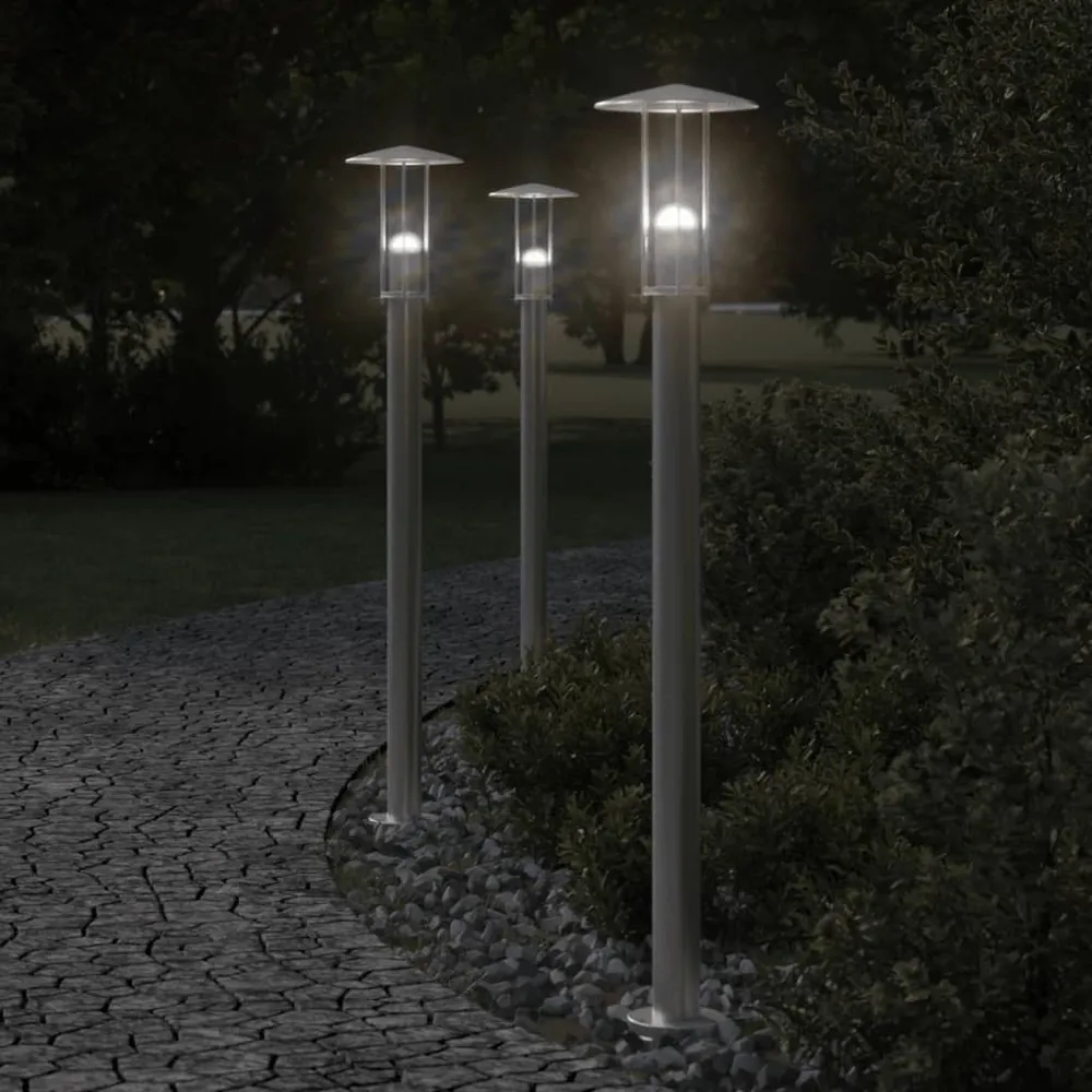 Vloerlamp voor buiten 100 cm roestvrijstaal zilverkleurig vidaXL
