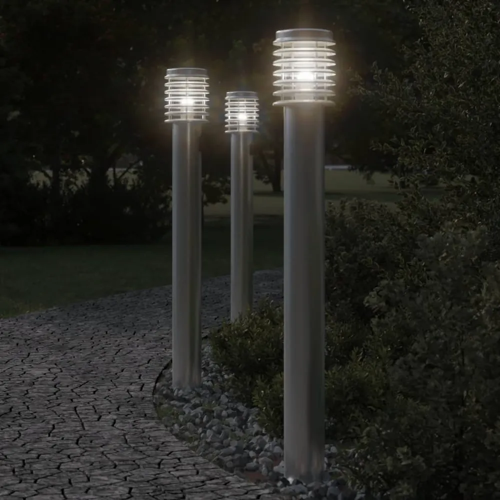 Vloerlamp voor buiten 110 cm roestvrijstaal zilverkleurig vidaXL