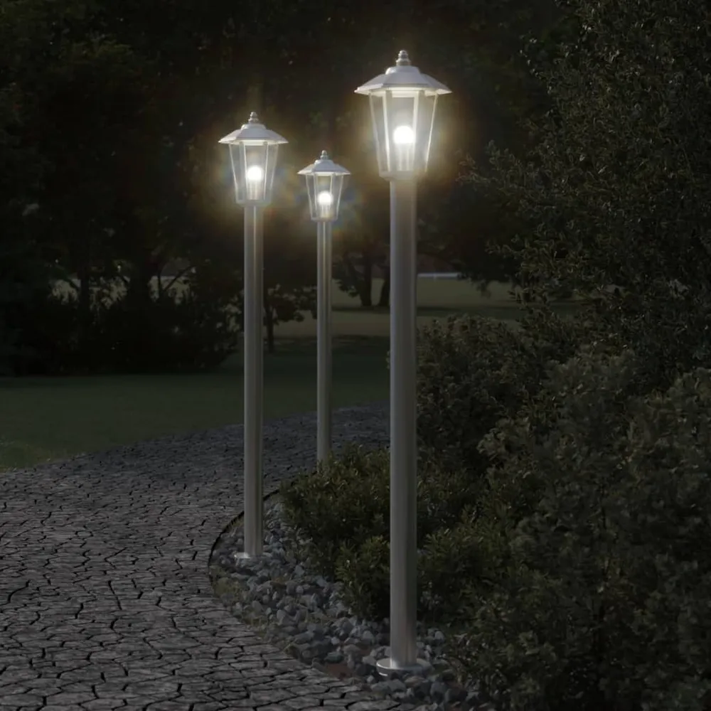 Vloerlamp voor buiten 120 cm roestvrijstaal zilverkleurig vidaXL