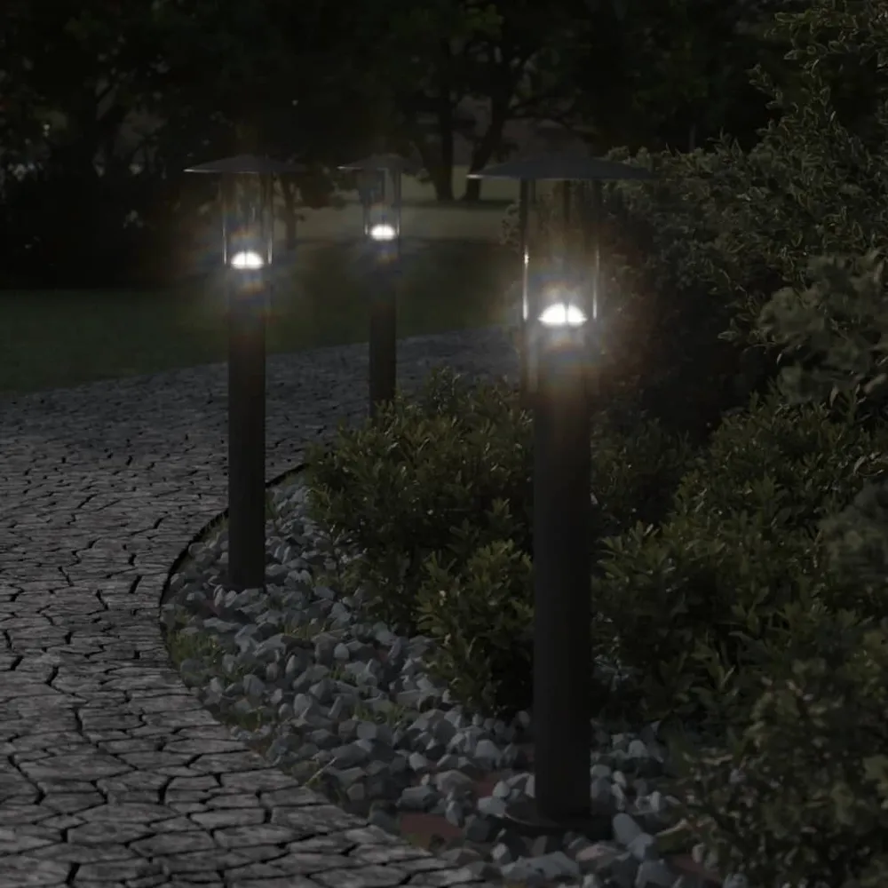 Vloerlamp voor buiten 60 cm roestvrij staal zwart vidaXL