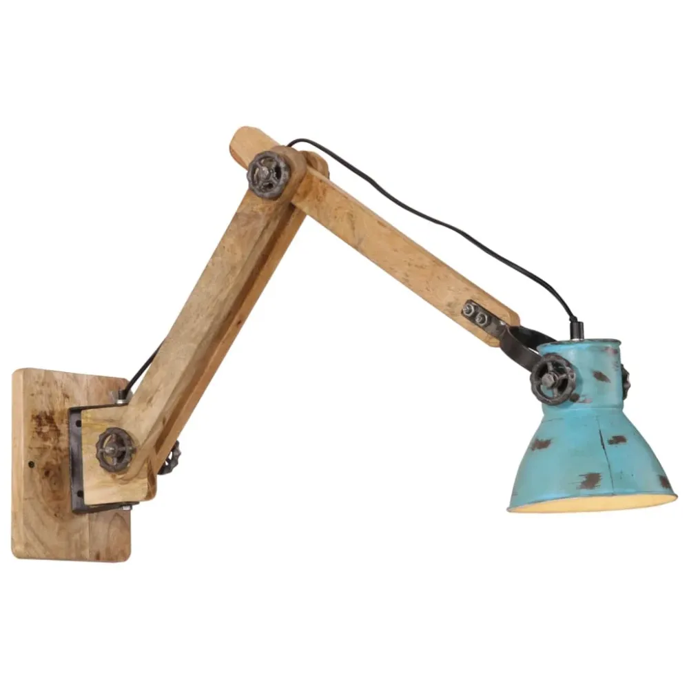 Wandlamp 25 W E27 96x15x20 cm verweerd blauw vidaXL