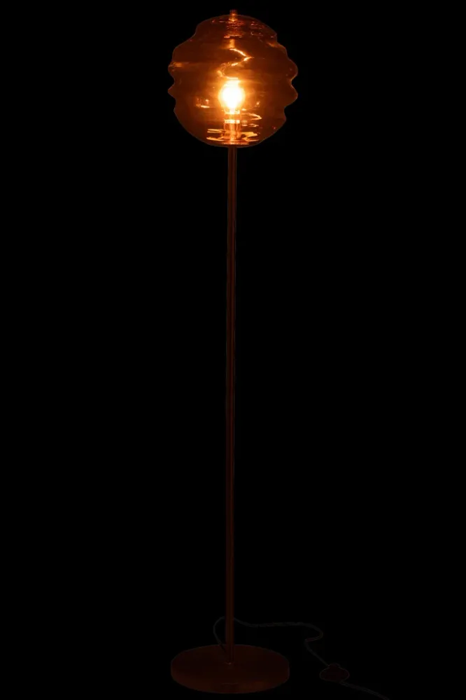 Vloerlamp Honingraatglas Bruin