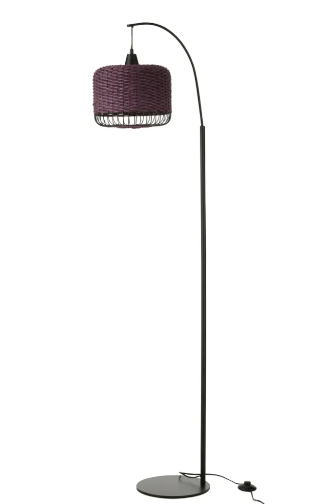 Vloerlamp lantaarn metaal paars