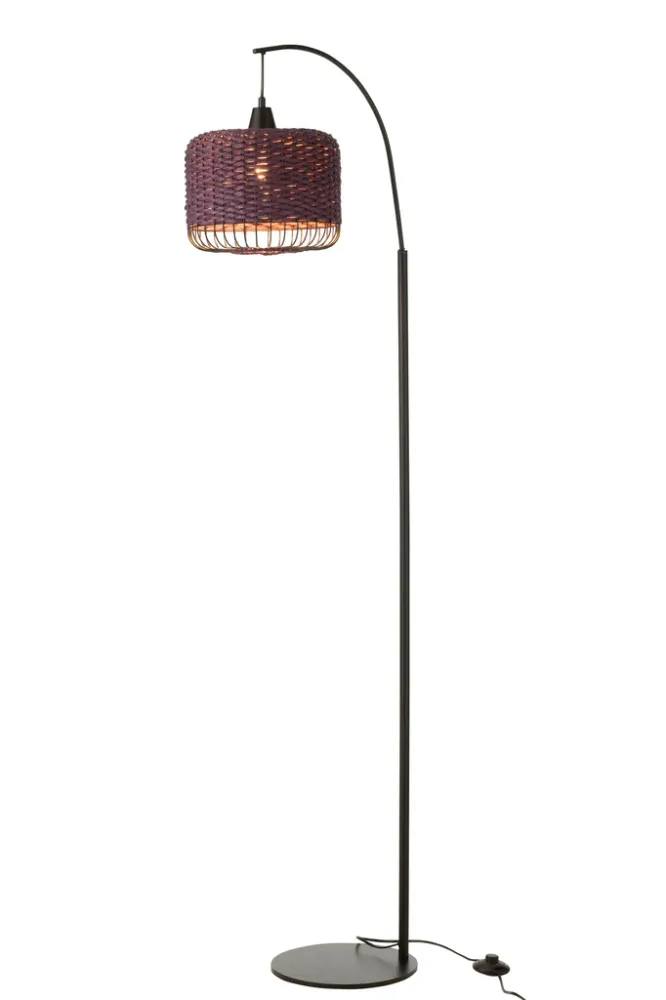Vloerlamp lantaarn metaal paars