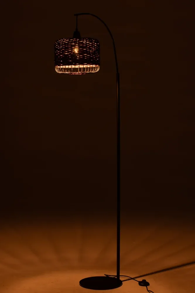 Vloerlamp lantaarn metaal paars