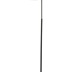Vloerlamp Magali Staal/Glas Wit