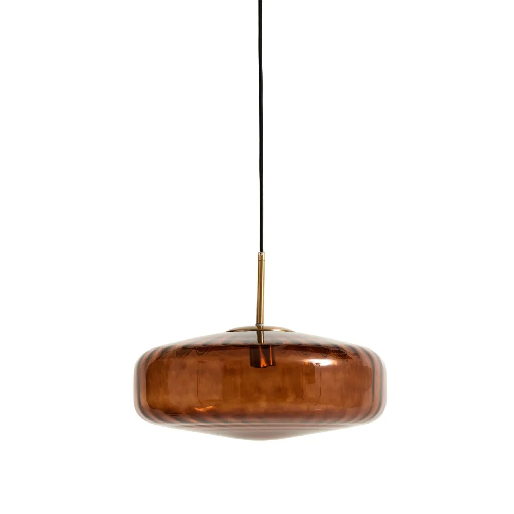 vtwonen hanglamp Pleat - bruin - Ø40cm
