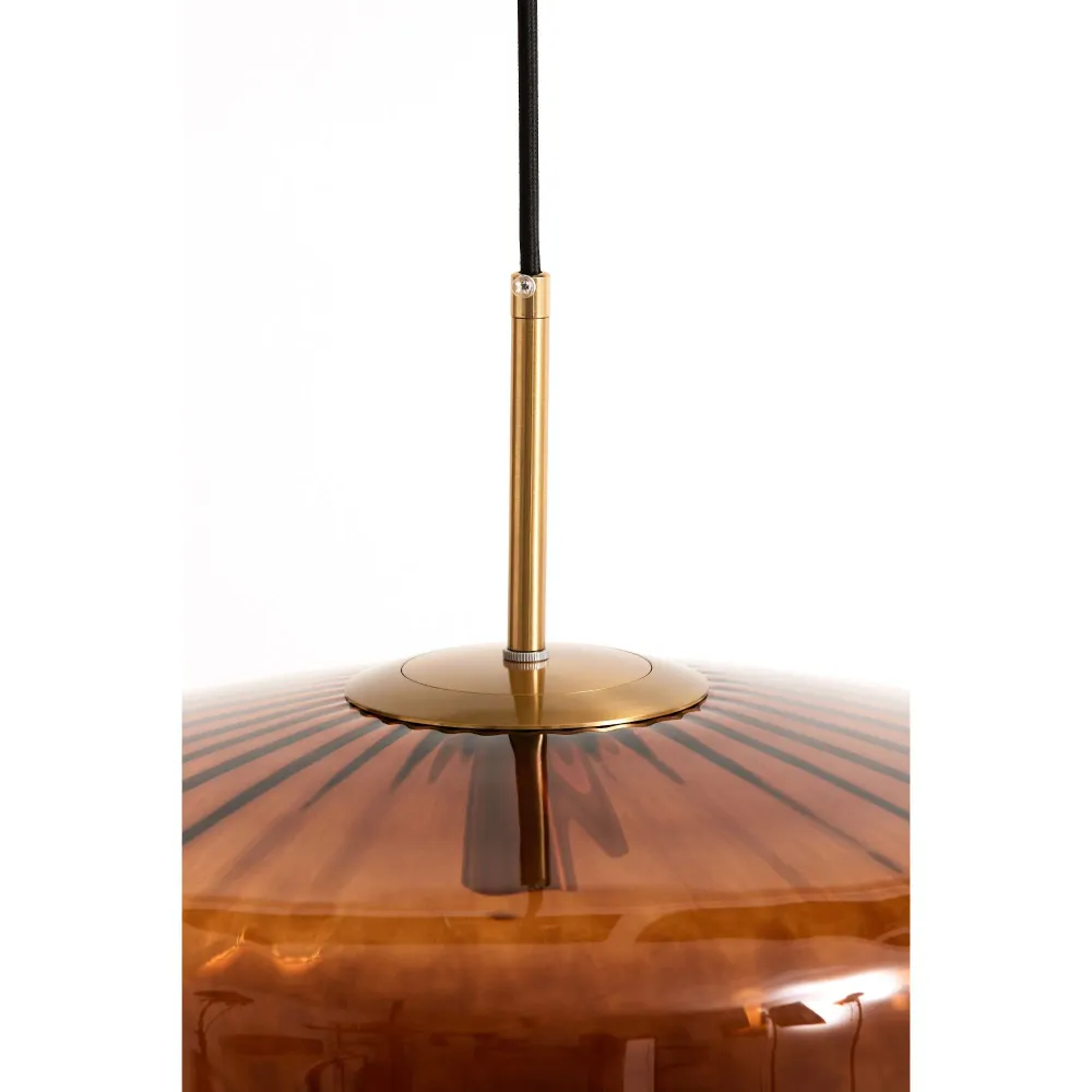 vtwonen hanglamp Pleat - bruin - Ø40cm