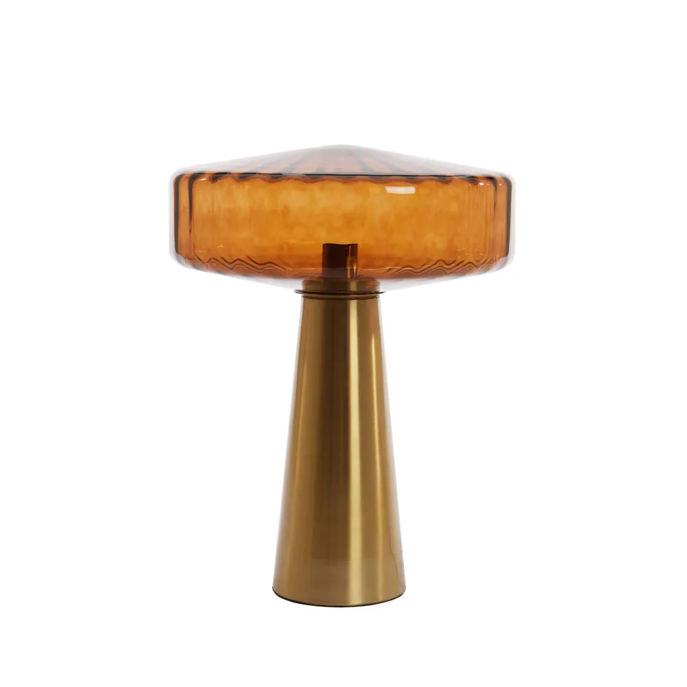 vtwonen tafellamp Pleat - bruin - Ø40cm