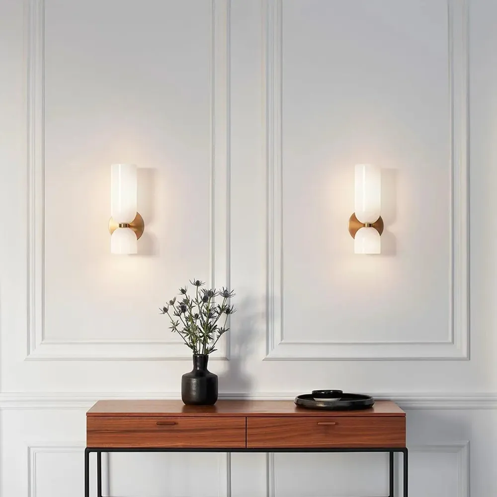 Wandlamp Glas Modern met Elegante Afwerking en Sfeervolle Verlichting