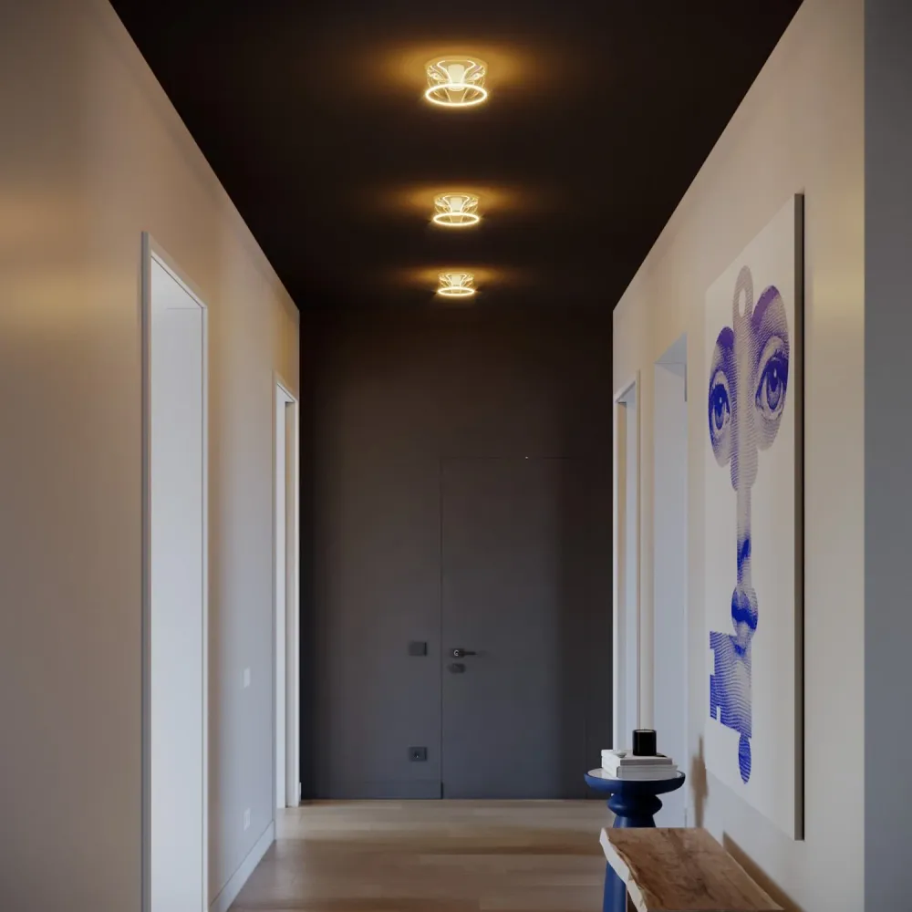 Wandlamp met Ghost lichtbron transparant - Wit