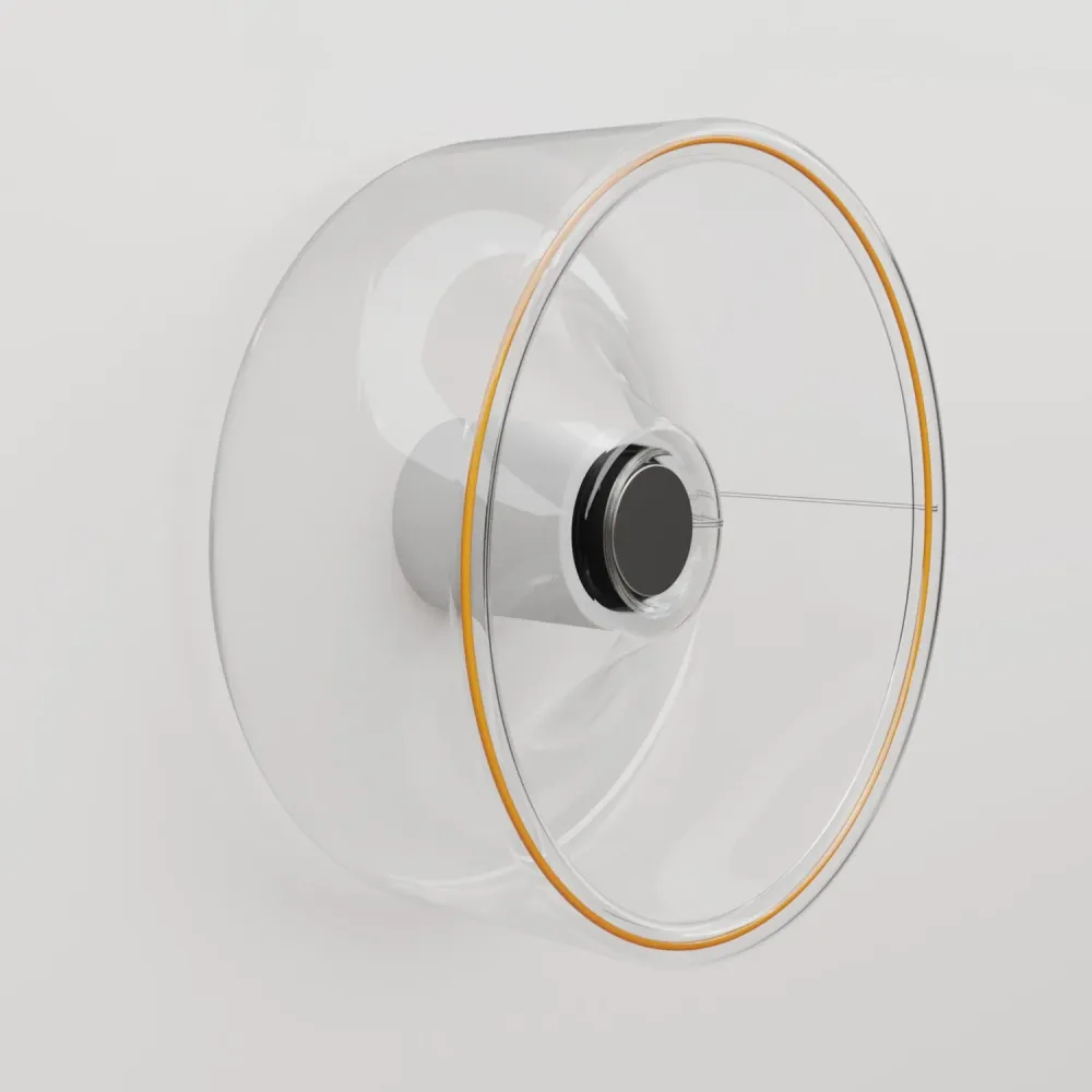 Wandlamp met Ghost lichtbron transparant - Wit