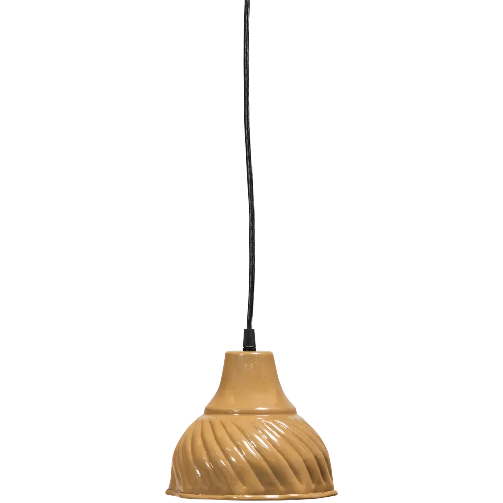 WOOOD hanglamp Arleso - Metaal - Honinggeel - 18x16x16