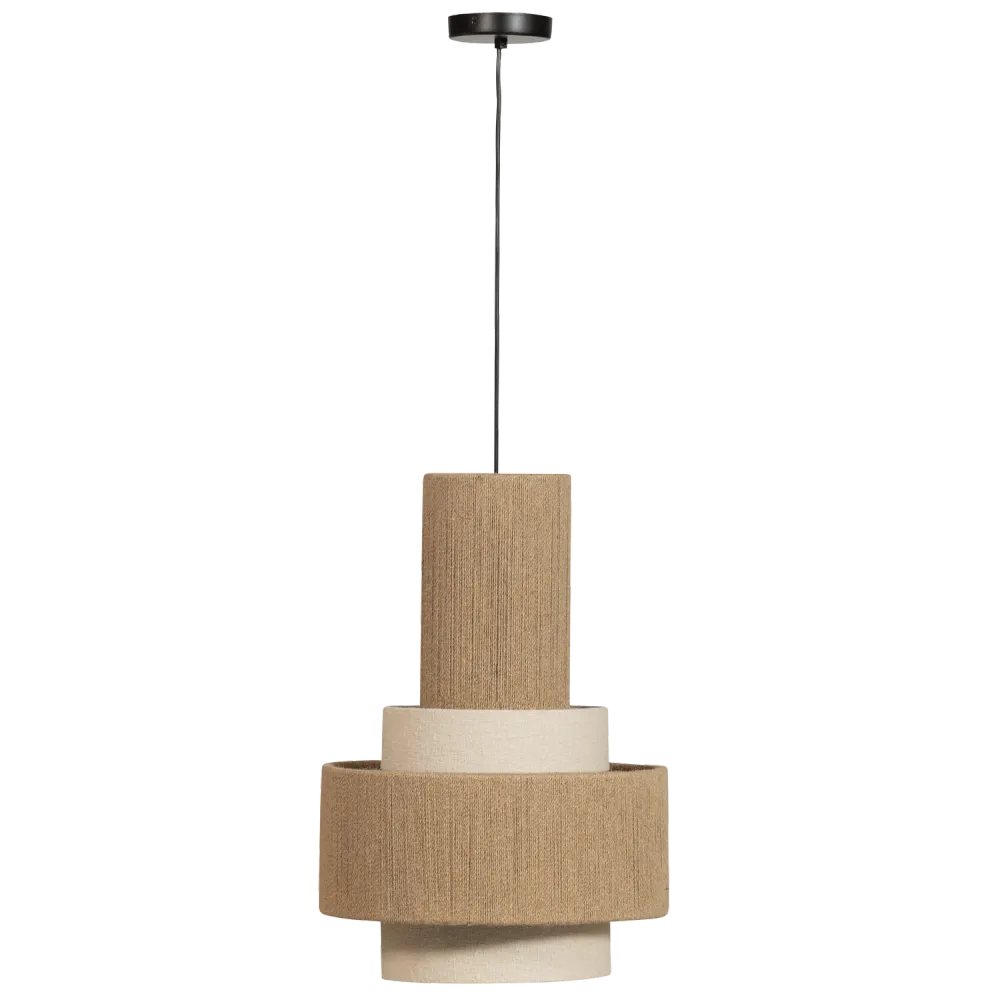 WOOOD hanglamp Pebble - Touw - Naturel - 56x38x38