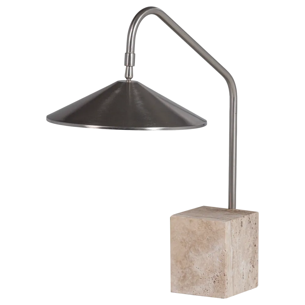 WOOOD tafellamp Korn - Metaal - Chrome - 58x56x15