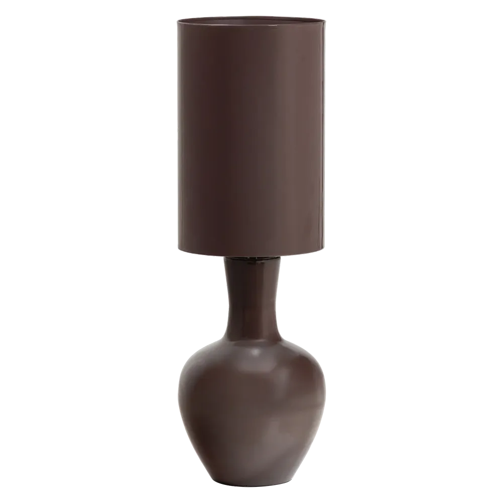 WOOOD tafellamp xl Loa - Metaal - Hoogglans Bruin - 100x33x33