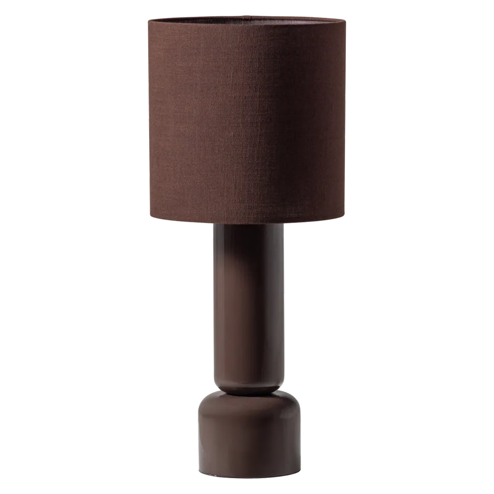 WOOOD tafellamp Zivian - Hout - Hoogglans Donkerbruin - 53x16x16