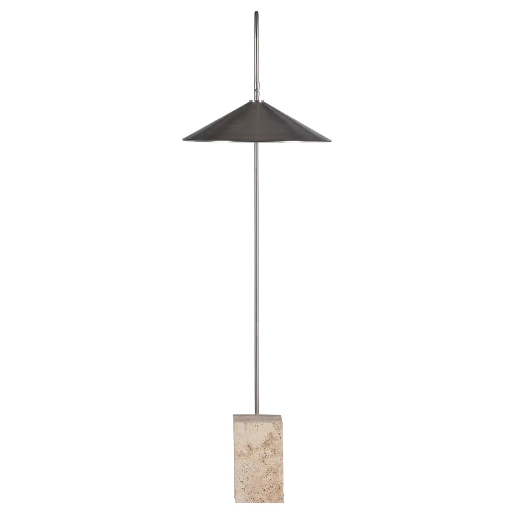 WOOOD vloerlamp Korn - Metaal - Chrome - 182x124x25