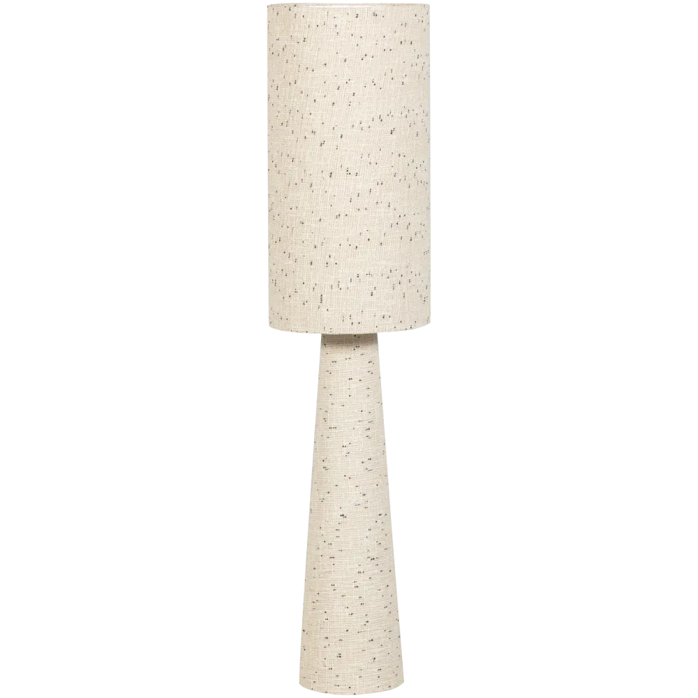 WOOOD vloerlamp Loft - Metaal/Bouclé - Naturel Met Stippen 130xØ30 cm