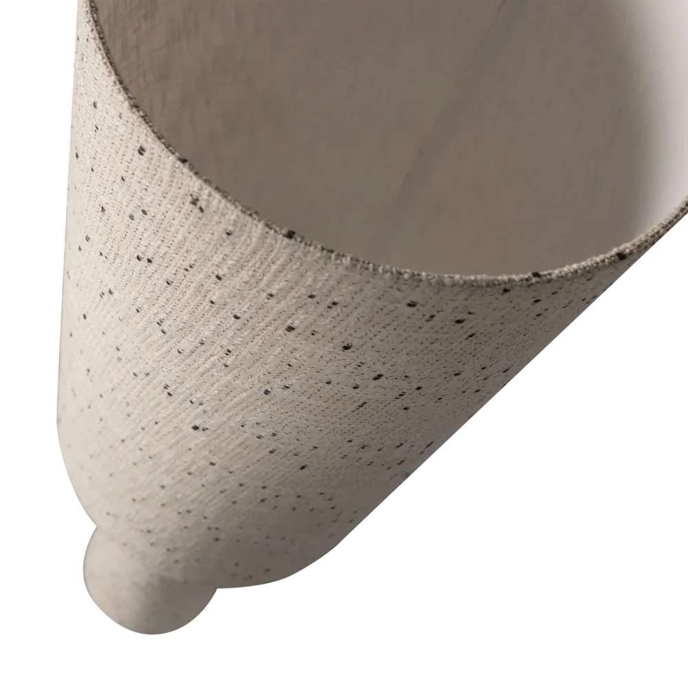 WOOOD vloerlamp Loft - Metaal/Bouclé - Naturel Met Stippen 130xØ30 cm
