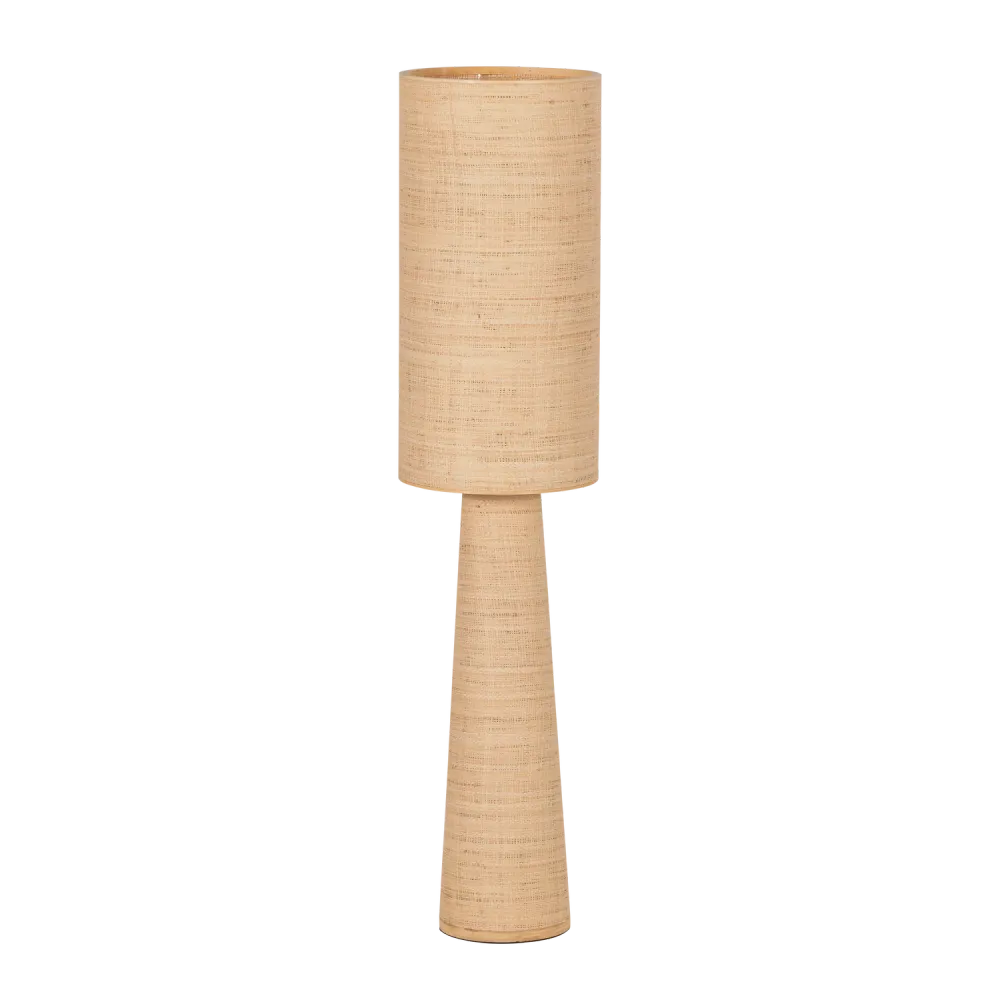 WOOOD vloerlamp Ø 30 cm Syro - Raffia - Naturel - 130x30x30