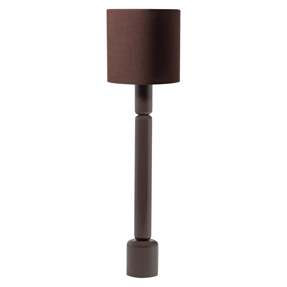 WOOOD vloerlamp Zivian - Hout - Hoogglans Donkerbruin - 133x20x20