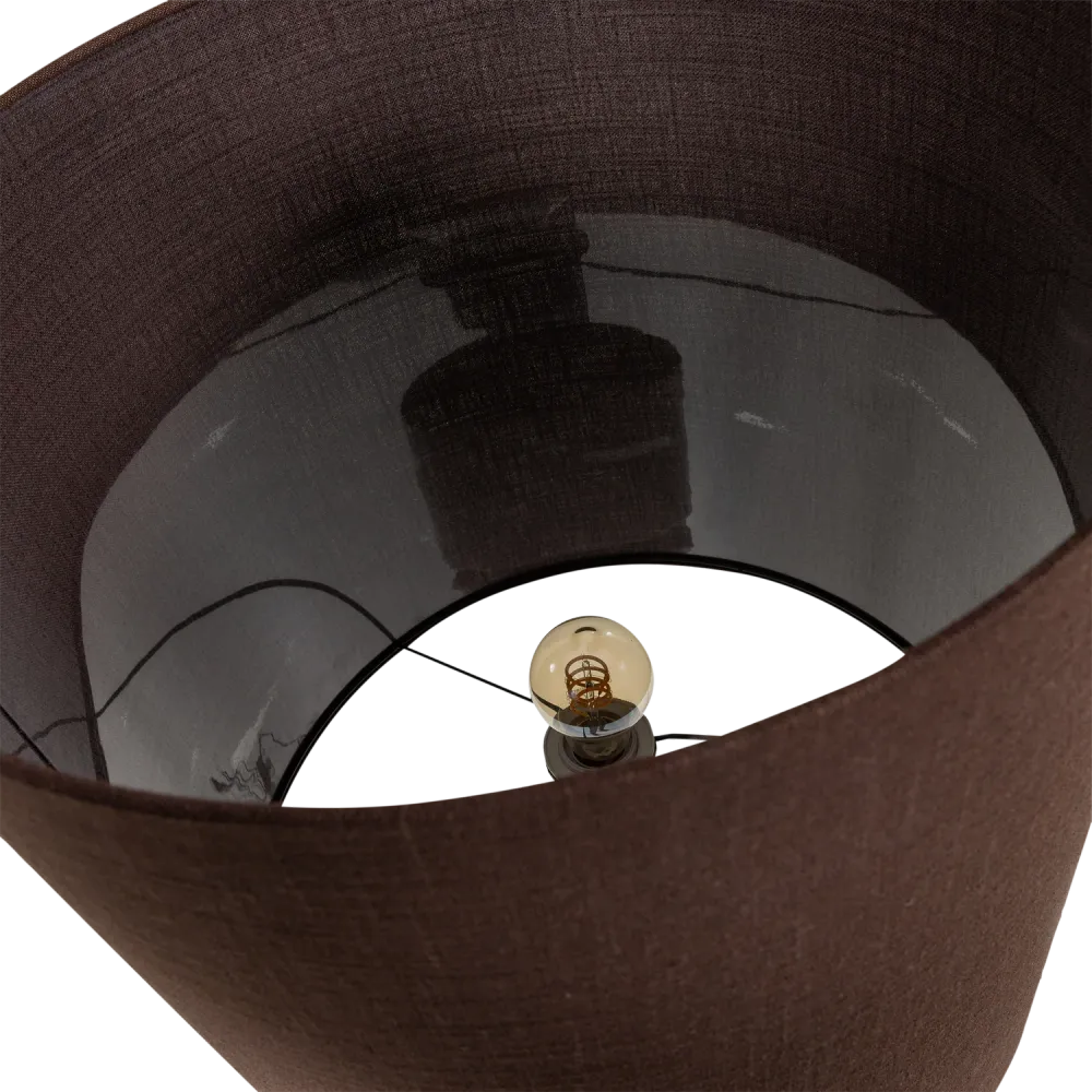 WOOOD vloerlamp Zivian - Hout - Hoogglans Donkerbruin - 133x20x20