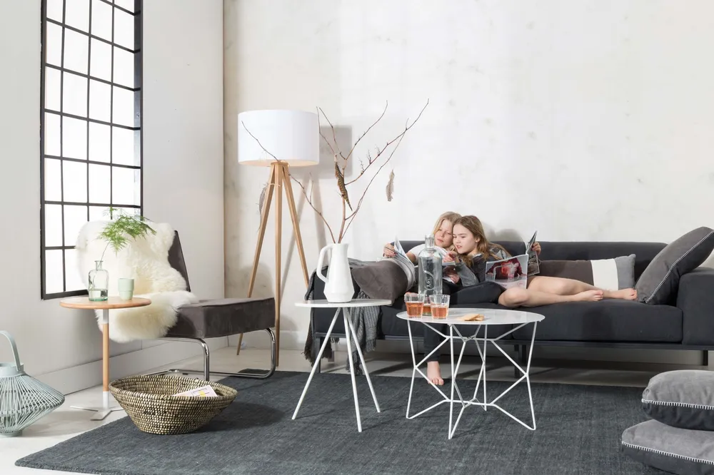 Zuiver Tripod lamp Wit/Hout
