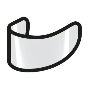 VISERA MT TRANSPARENTE 100 % MAX VISION MT-V-32 VENTILACIONES PLATEADAS voor Binnen en Buiten
