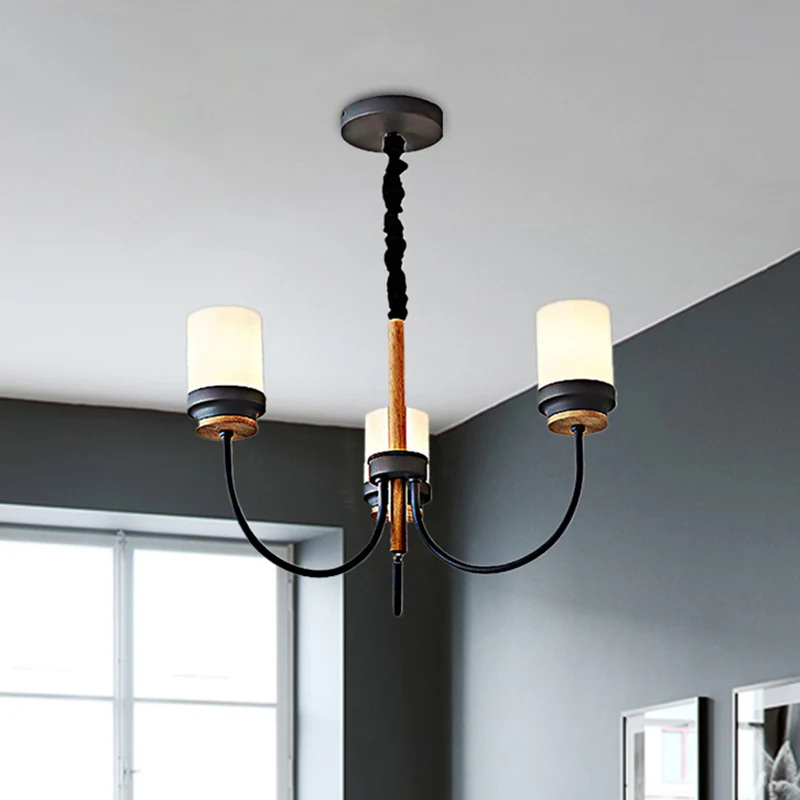 Art Deco taps toelopende kap hanglamp metaal 3 lichts hangende kroonluchter voor slaapkamer met CE-Keurmerk