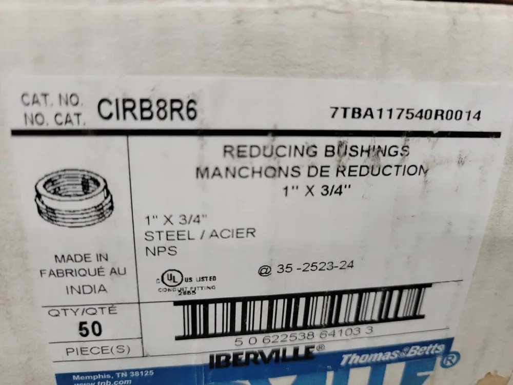 Gegalvaniseerd 1" x 3/4" Reducing Bushing CIRB8R6 (Box 50)