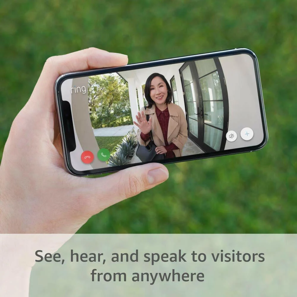 Ring Video Doorbell 2nd Generation - 1080p HD video satijn Nickel) | Inclusief Montageset