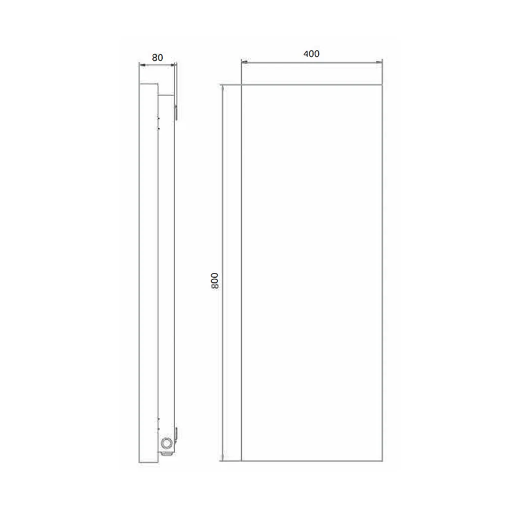 Electric towel warmer model Xilo Vertical 200 Watt wood series towel holder cm 40x8x80h Hom Gastvrij met Opbergtas
