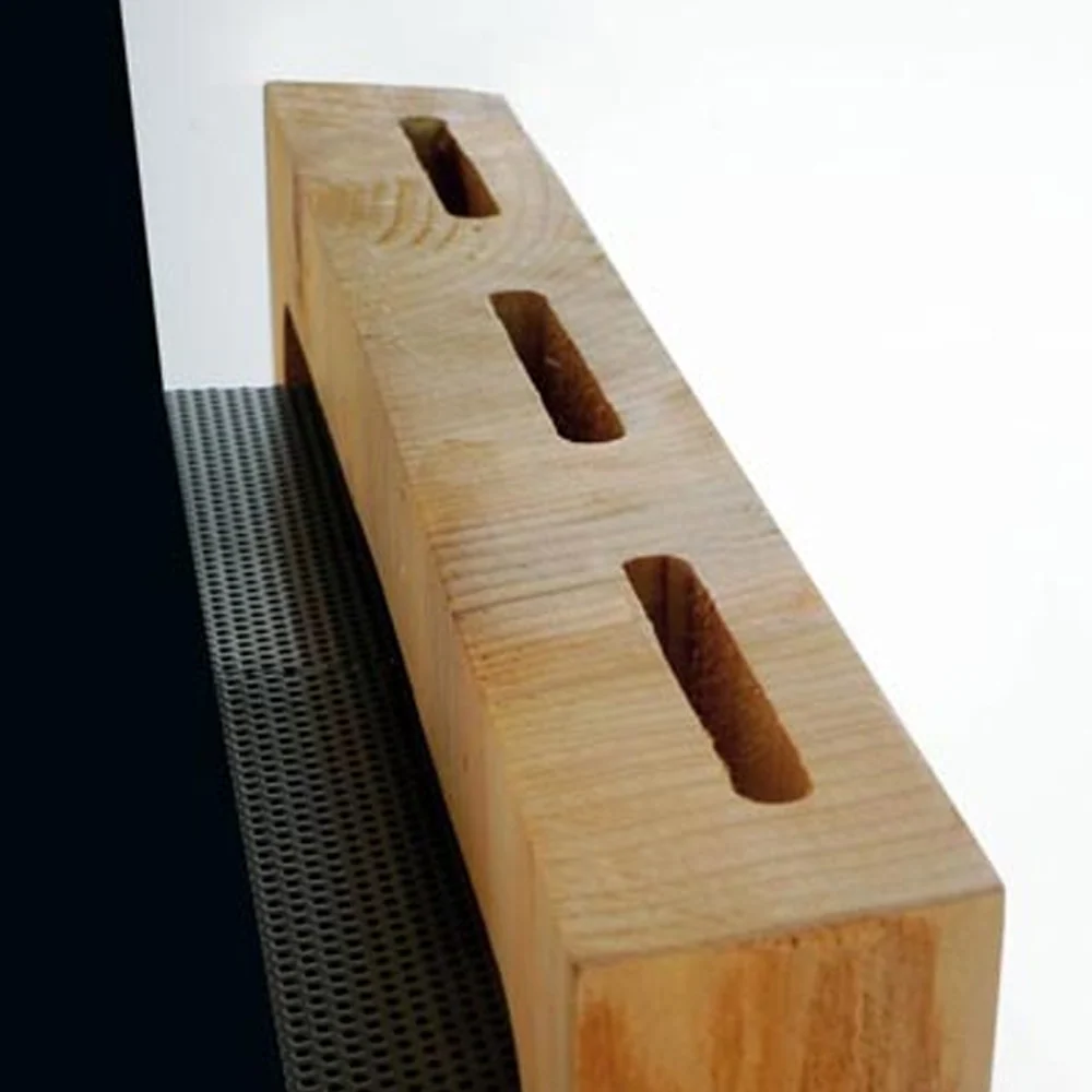 Electric towel warmer model Xilo Vertical 200 Watt wood series towel holder cm 40x8x80h Hom Gastvrij met Opbergtas
