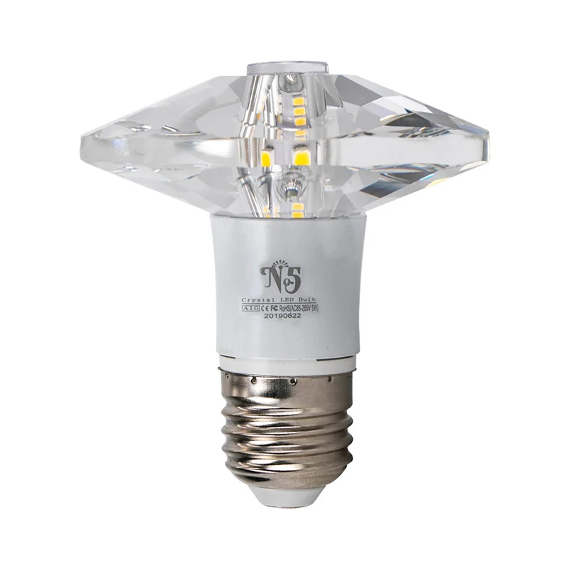 IP44 Waterdichte Fel kristal diamant inbouwplafondlamp, moderne LED-inbouwverlichting voor veranda
