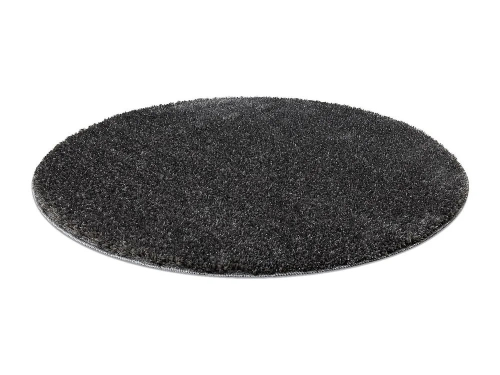 Badkamertapijt SYNERGY cirkel, glamour, antislip, donzig - lurex grijs cercle 67 cm