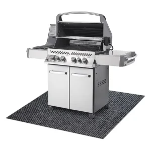 Beschermende grillmat GIN 2126 voor het terras, buiten - grijskleuring 120x200 cm