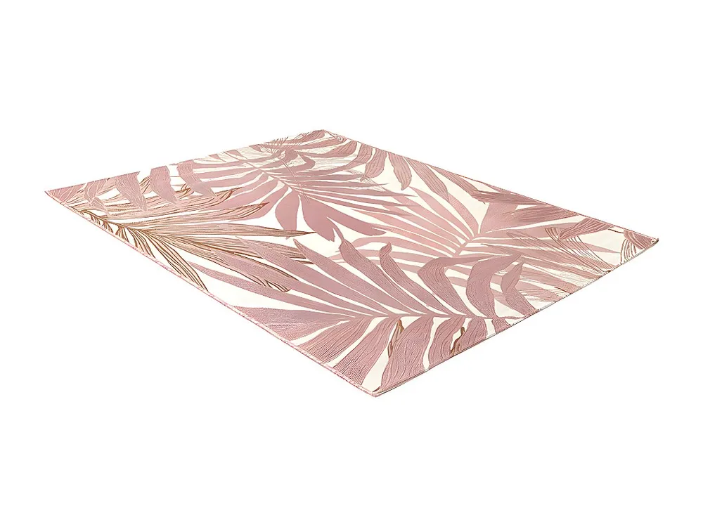 Binnen- buitentapijt etnische stijl bloemenmotief ROCETA-150x200cm - Roze- Koop nu