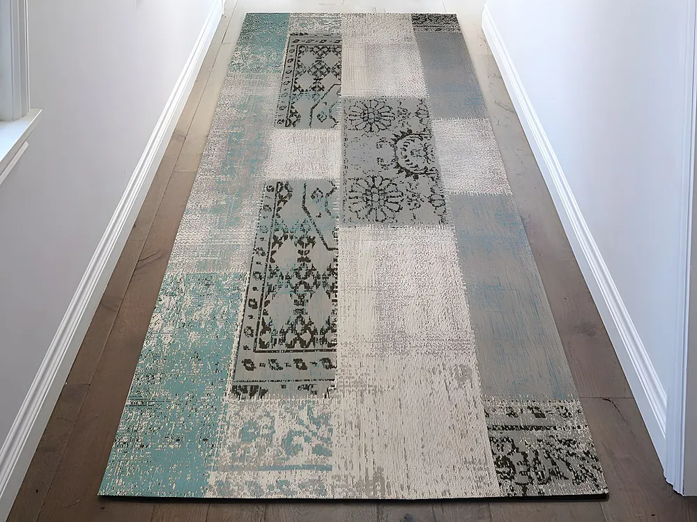 Gangtapijt TURIN - 100% polyesterweefsel - 80x200 cm - Grijsblauw