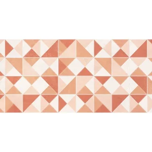 Geometrisch gangtapijt van vinyl - 66 x 160 cm - Oranje - MYRALA