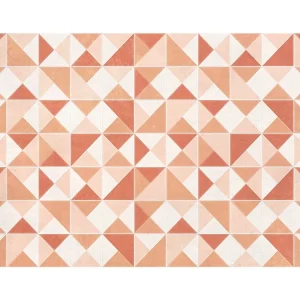 Geometrisch tapijt van vinyl - 120 x 180 cm - Oranje - MYRALA