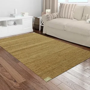 Handgevlochten tapijt van jute en katoen - 160 x 230 cm - Naturel - ARAYA
