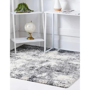 Hoogpolig tapijt 185x185 Ecru - SteenGrijs Lachen Haze