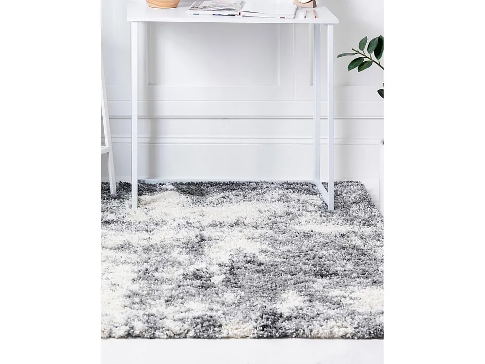 Hoogpolig tapijt 185x185 Ecru - SteenGrijs Lachen Haze