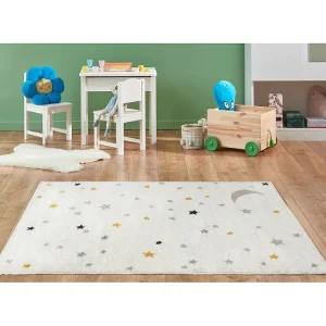 Kindertapijt MOONY Polypropyleen 100 x 150 cm Lichtbruin roze geel