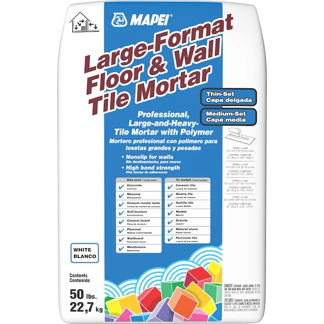 MAPEI Large-Format Floor and Wall Wit Thinset/Medium Bed Tile Mortar (50-lb)