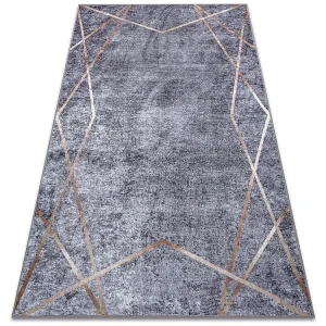MIRO 51233.809 tapijt wasbaar geometrisch antislip - grijs 200x290 cm