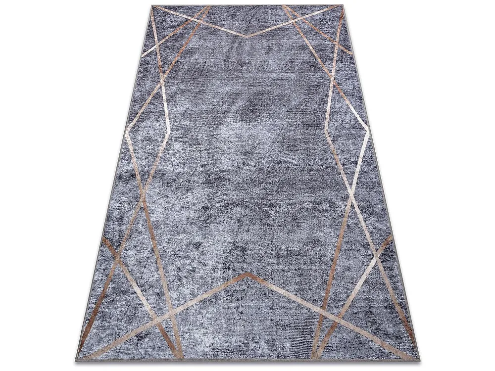 MIRO 51233.809 tapijt wasbaar geometrisch antislip - grijs 200x290 cm